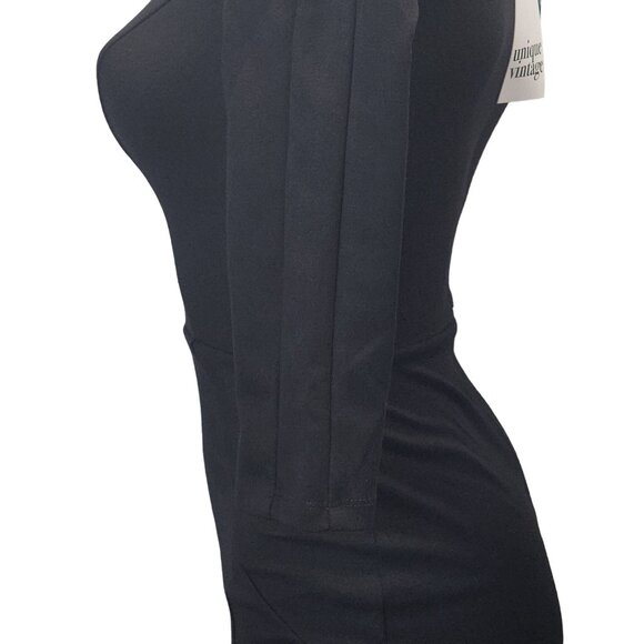 Unique Vintage Black Bodycon Dress XS NWT - Picture 15 of 16
